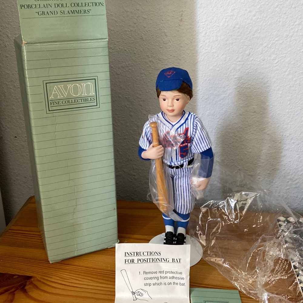 Avon Childhood Dreams Porcelain doll collection Grand Slammers New in box